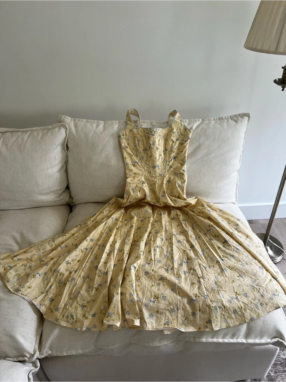 House of CB JAIME
Lemon Floral Print Cotton Lace Up Midi Sundress🍋 - Picture 2 of 10